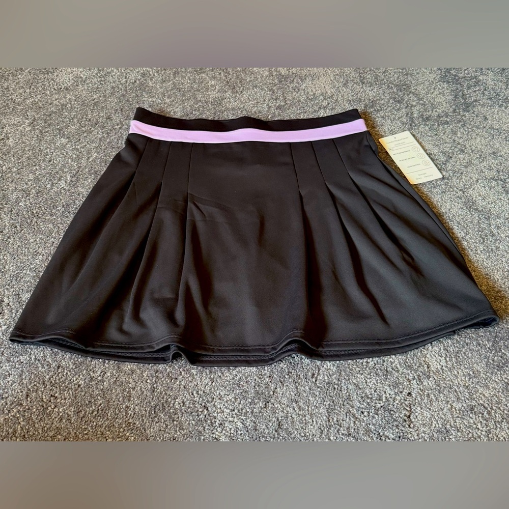NWT Isabella Active Black Lavender Skort Women Medium